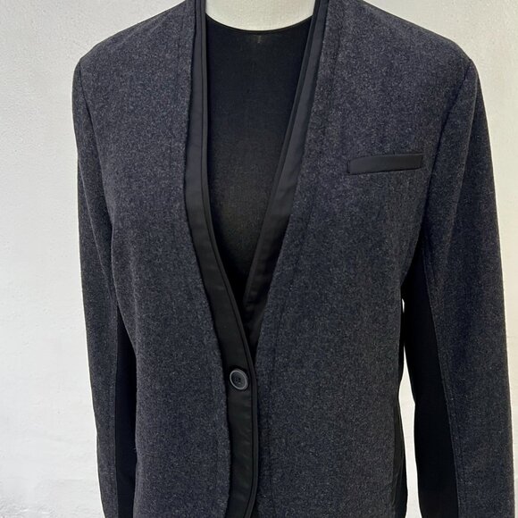 Simply Vera Vera Wang Wool Blend Office Blazer Size Petite Large / Dark Academia - Picture 6 of 14